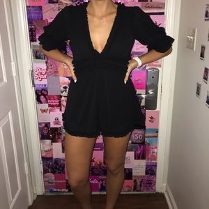 Lizard Thicket Black Romper